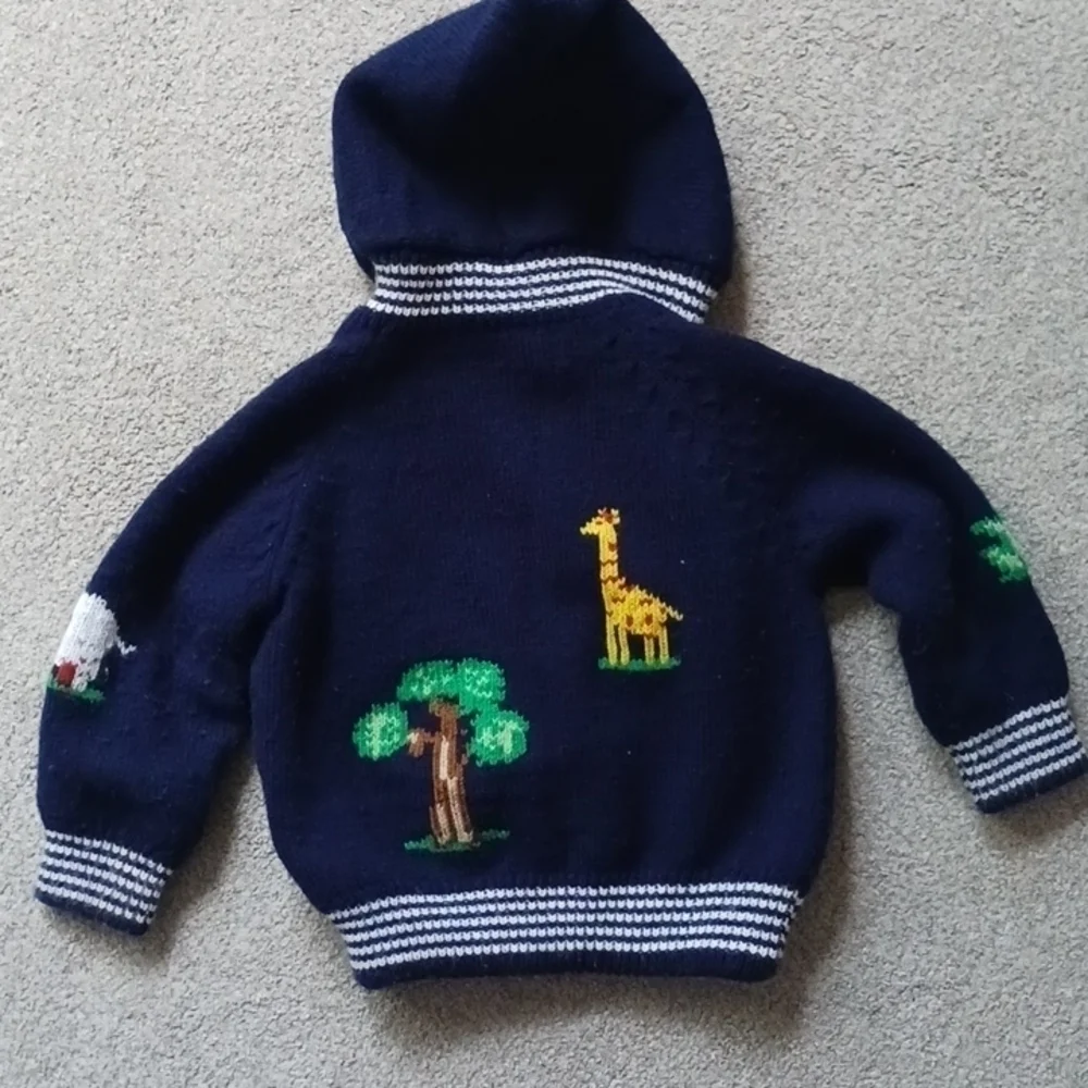 GHAZAL FOR SOLANAH HOODED HEAVY KNITTED ZIPPERED SWEATER